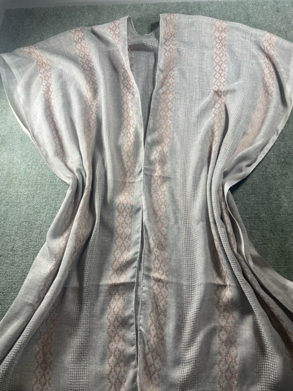 Light Gray & Beige Patterned Women's Wrap Scarf